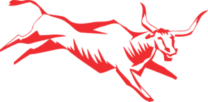 Red Jumping Bull Art Clip Art